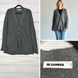 Jil Sander FW 2008 Alpaca Cardigan Oversized Grey Raf Simons Era V-neck M